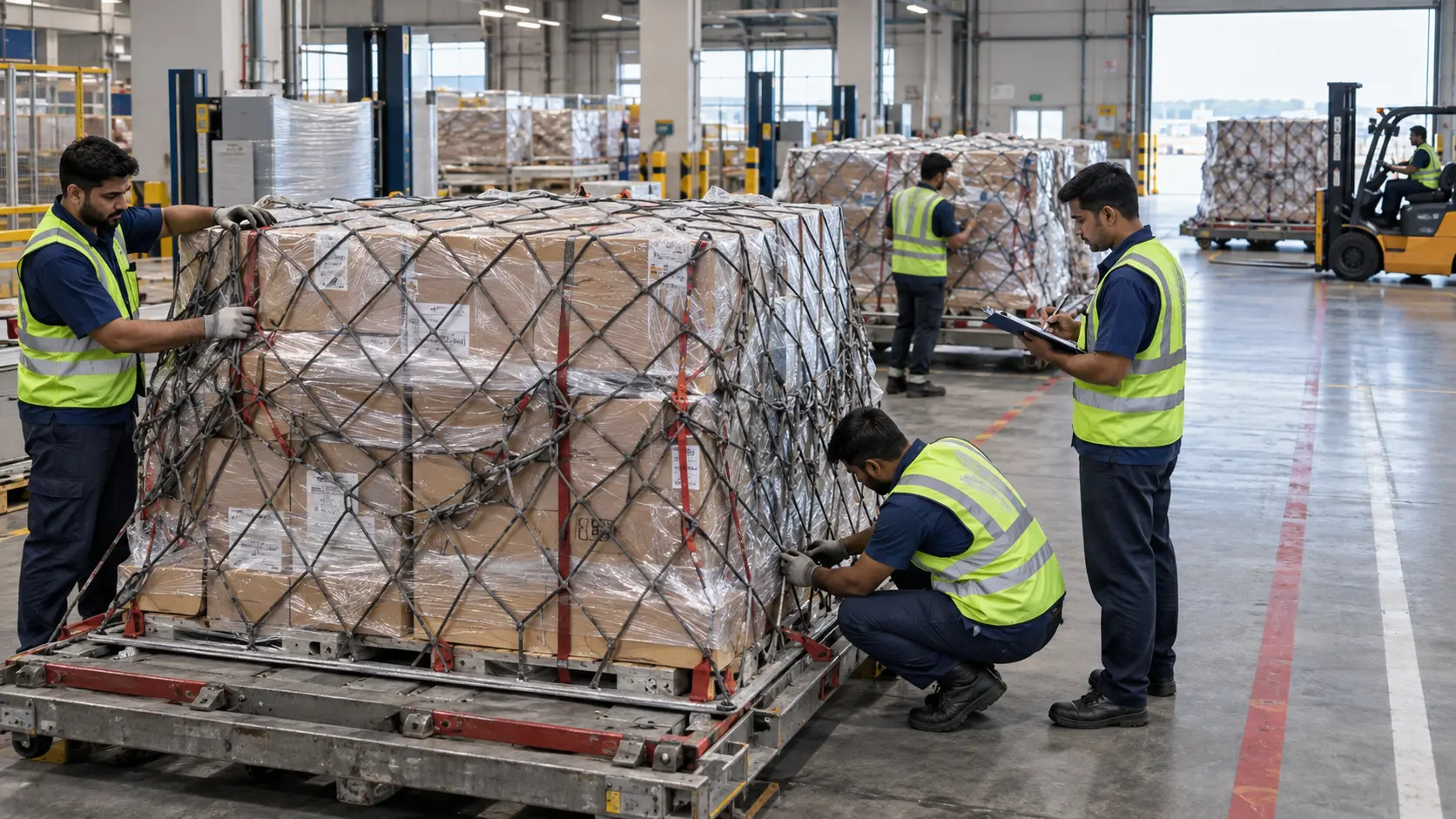 Securing cargo net
